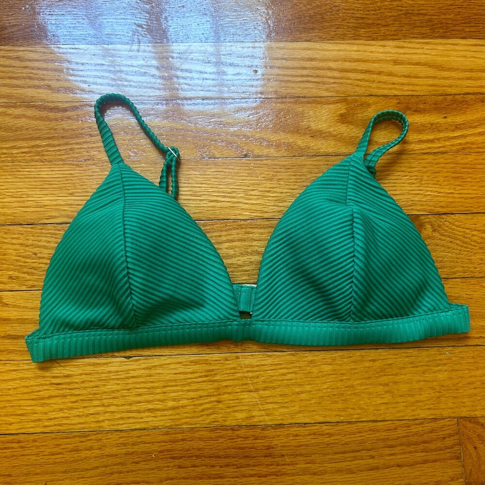 Hollister Green Bikini Top, Size: Large